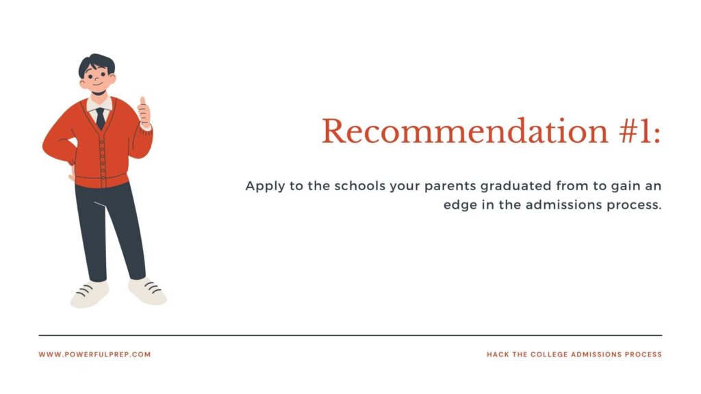 hack the admissions process recommendation